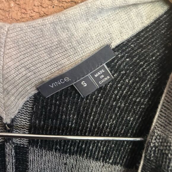 Vince Womens Long Sleeve Open Front Striped Wool Cashmere Cardigan Size Small - Picture 3 of 6